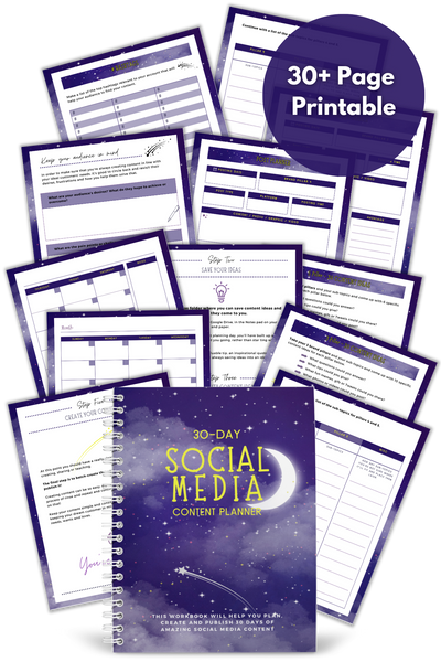 Streamline your social media management with our 30-Day Social Media Content Planner. Say goodbye to content stress and hello to engaging posts!