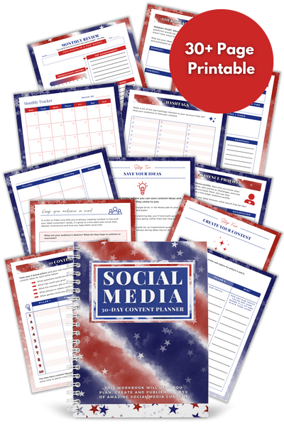 Unlock your creativity and maintain a consistent online presence with our 30-Day Social Media Content Planner. The ultimate tool for content planning success.