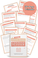 Download our 33-page fillable PDF planner and receive a bonus of 14 Days of Social Media Content Ideas. Supercharge your content strategy today!