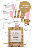 3-year gratitude journal, printable, African pattern