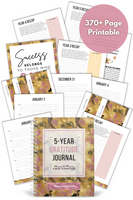 5-year gratitude journal, printable, African pattern