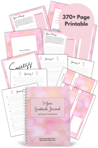 cute 3-year printable and fillable pdf gratitude journal perfect for the one you love